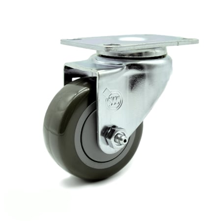 3.5 Inch Gray Polyurethane Wheel Swivel Top Plate Caster